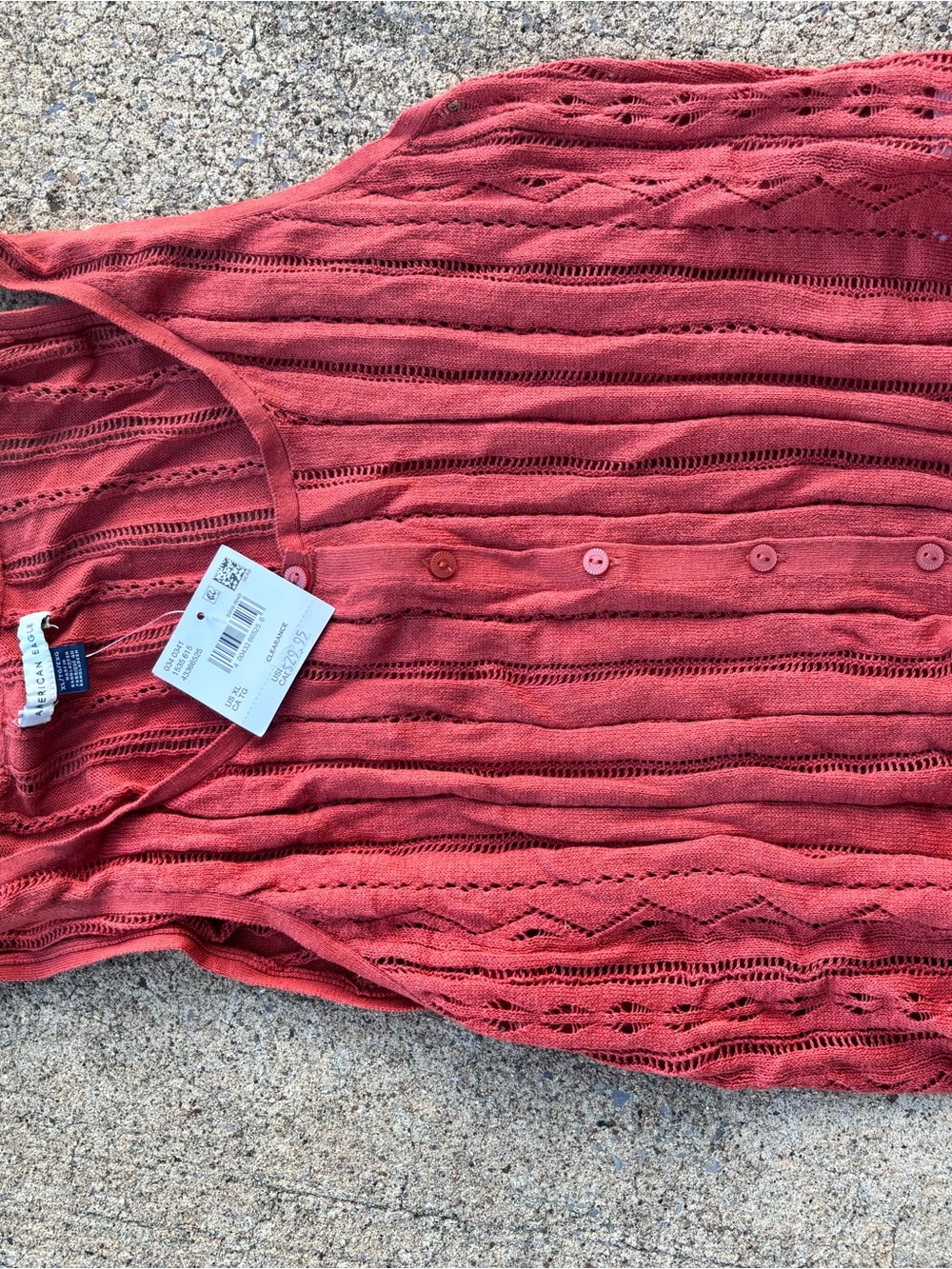 NWT American Eagle Outfitters Rust Red Knit Tank Top